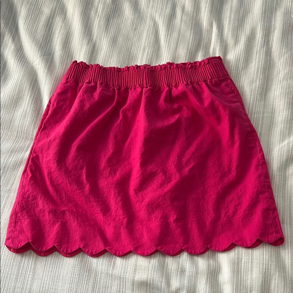 J. Crew Factory Pink Smocked A-Line Mini Skirt